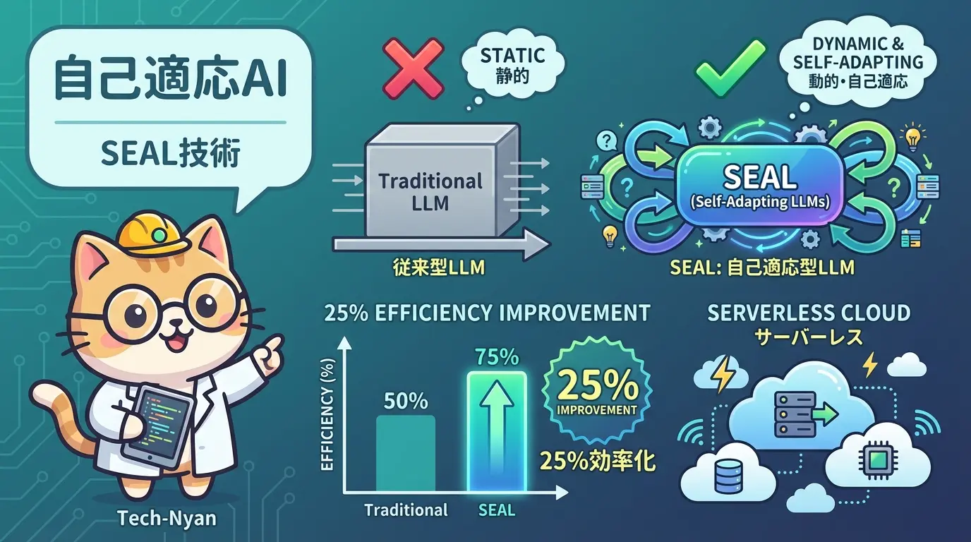 Self-Adapting LLMs (SEAL) アーキテクチャ