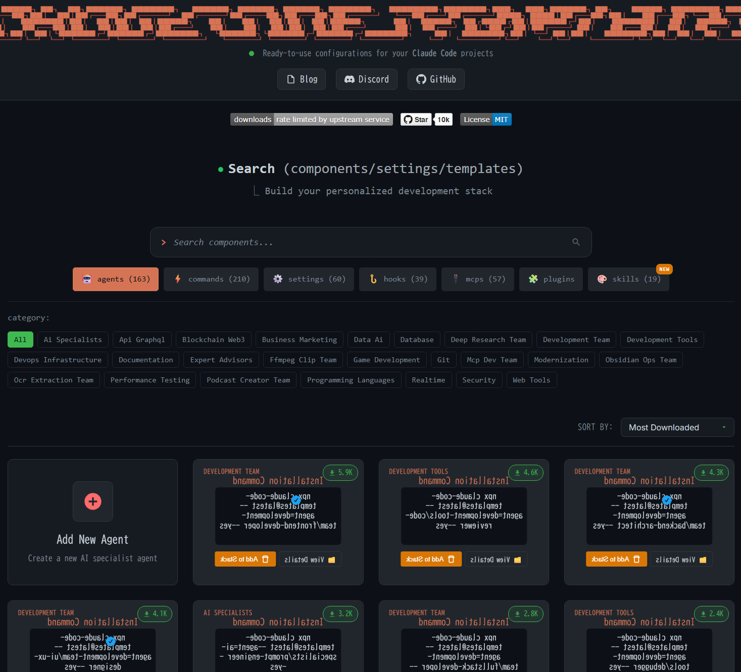 Anthropic Claude Code を強化するための「テンプレート集」で、開発者がすぐに利用できる AIエージェント構成 を提供しています。目的は、開発効率を高め、コード品質や設計を自動的に補助することです。