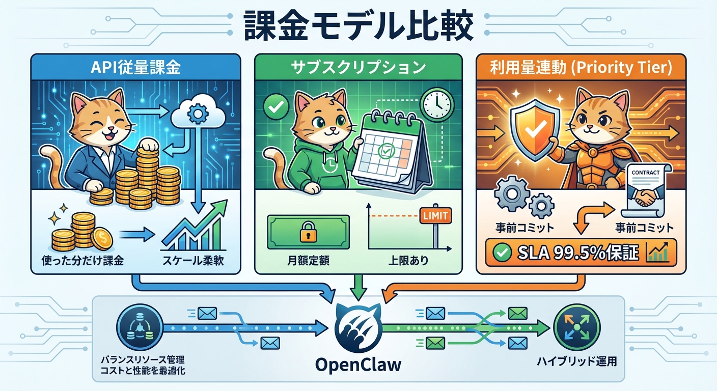 AIエージェント課金モデル比較
