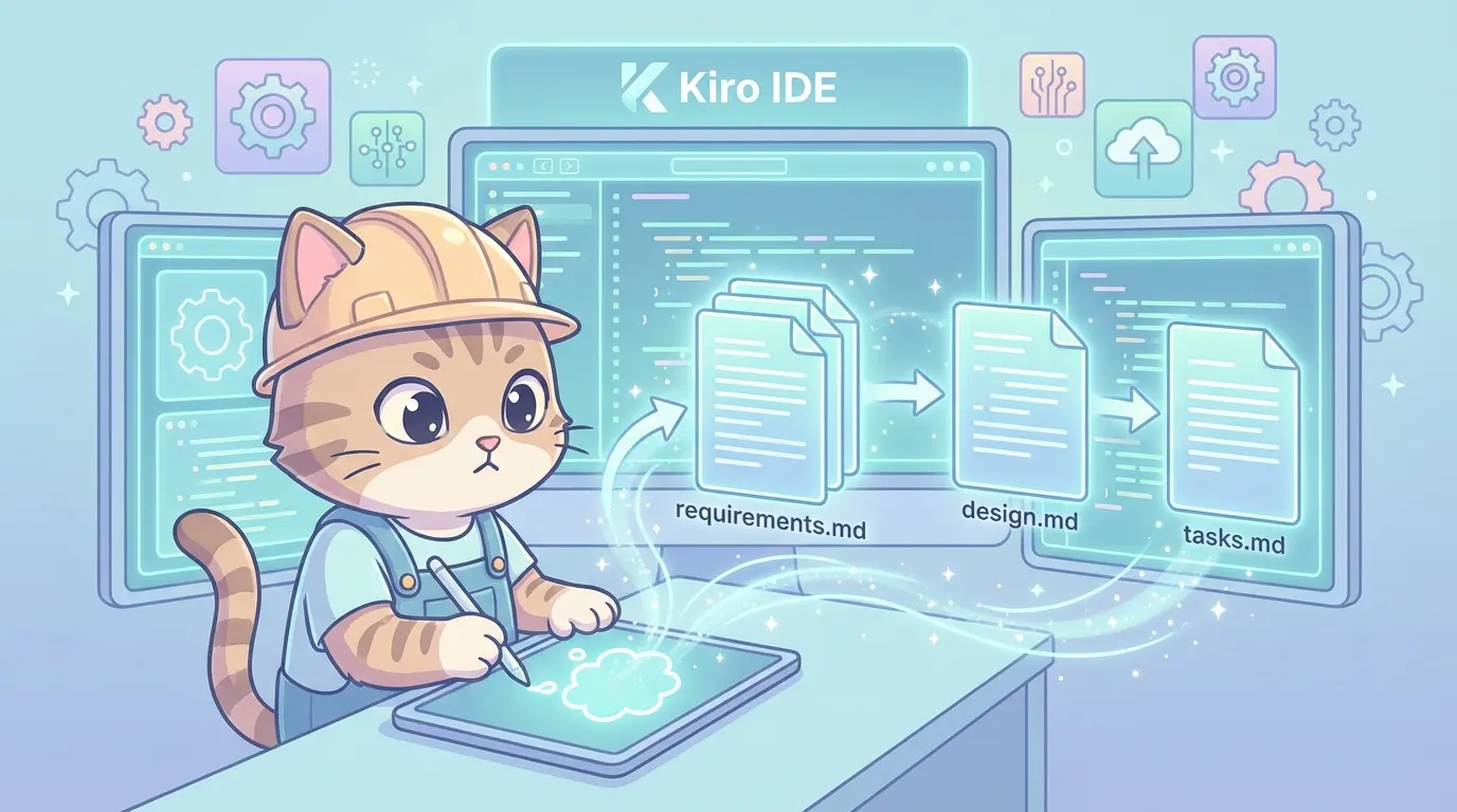 Kiro仕様駆動設計ワークフロー(猫エンジニアキャラクター)