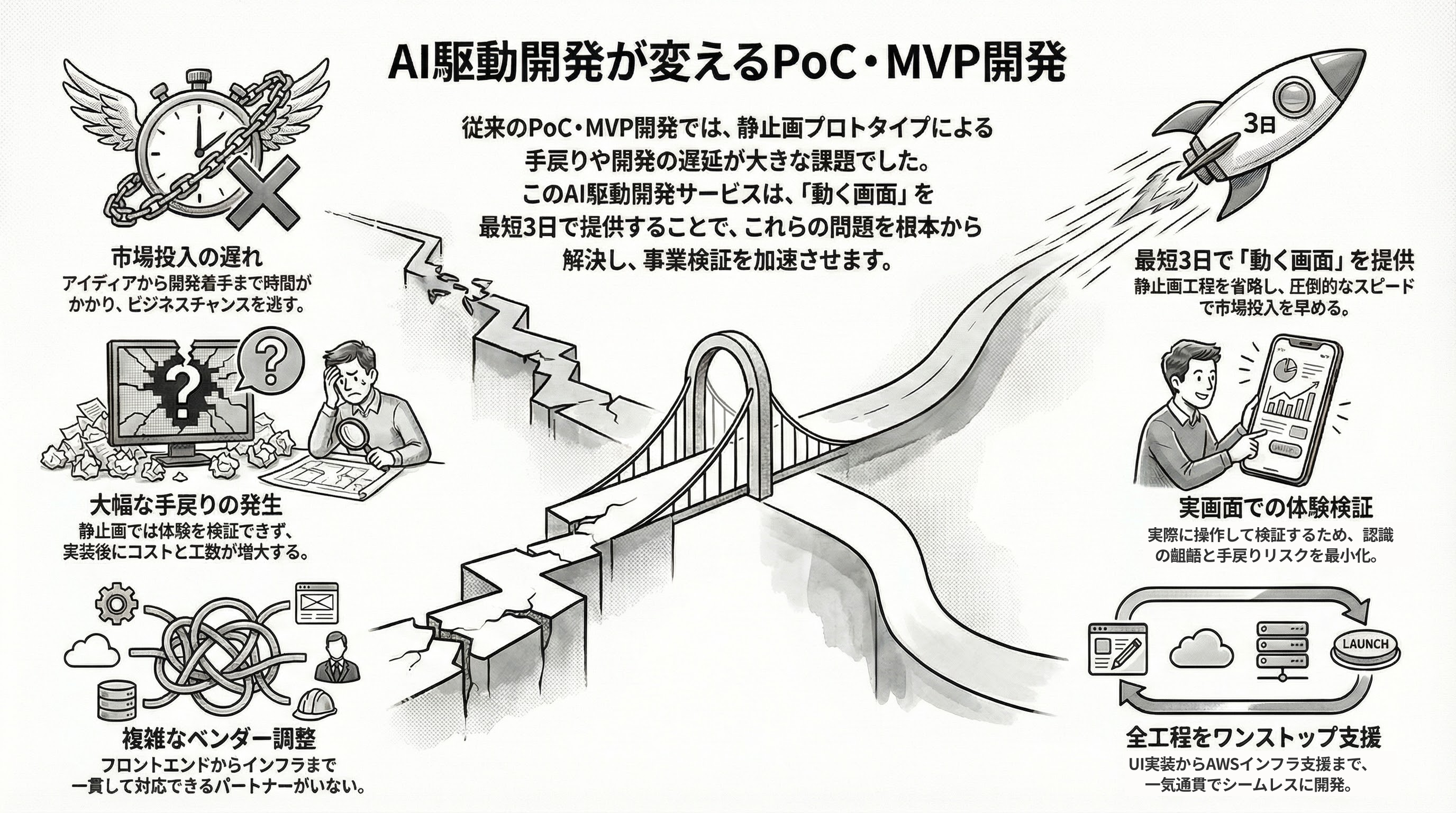 ▶ AI駆動開発×PoC・MVP開発支援の詳細はこちら