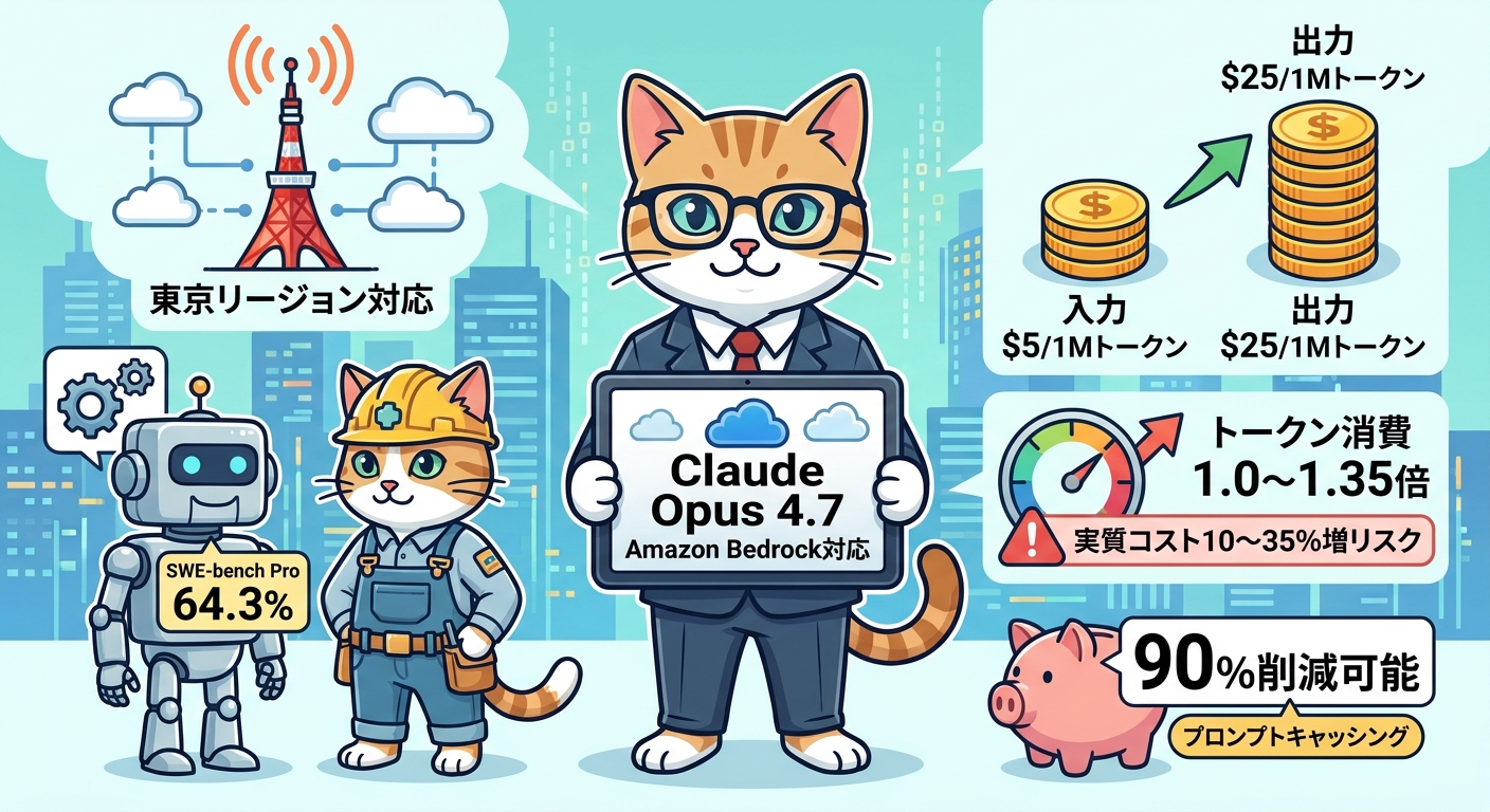 Claude Opus 4.7の性能ベンチマークとトークナイザー変更によるコスト変化