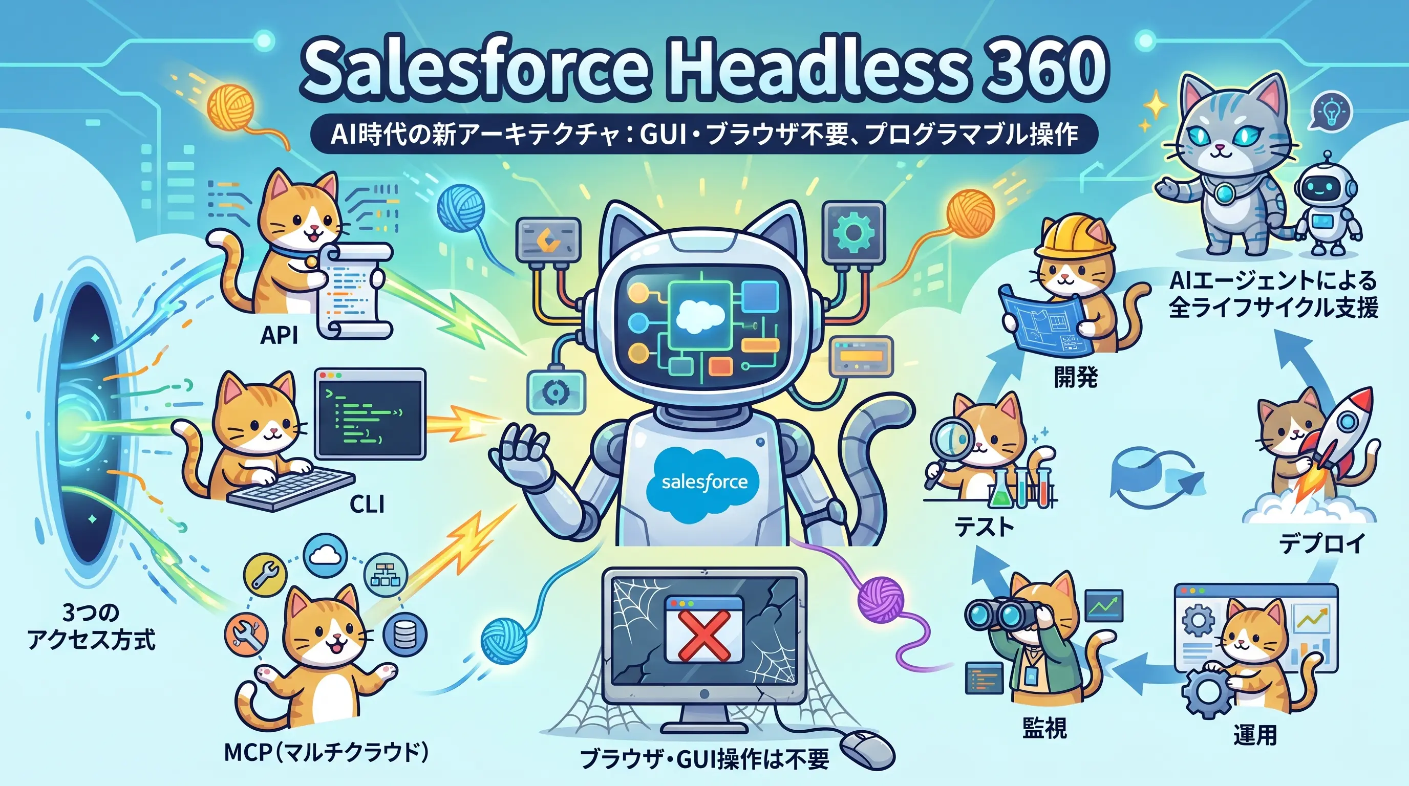 Salesforce Headless 360の概要図
